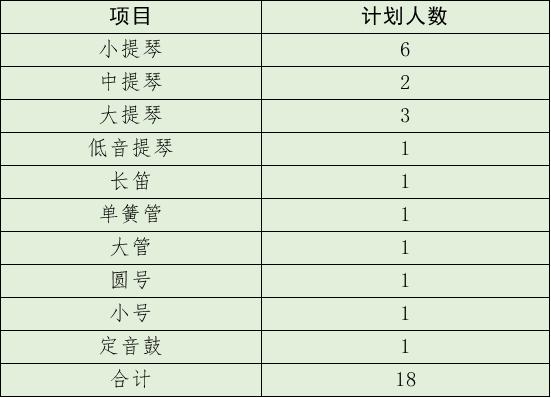 2021年长沙市艺术后备人才长沙市中雅培粹学校交响乐基地人才遴选方案